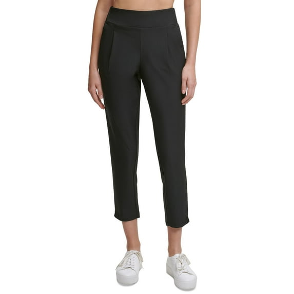 Calvin Klein Womens Performance Front Pleated Tapered Pants