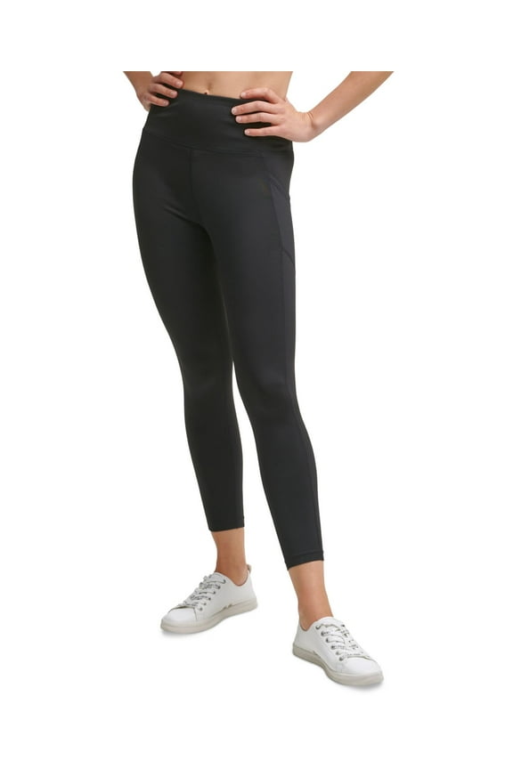 Womens Performance High-Rise Logo-Back Leggings;X-Small