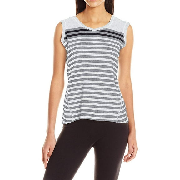 Calvin Klein Womens Performance Hooded Striped Tank Top