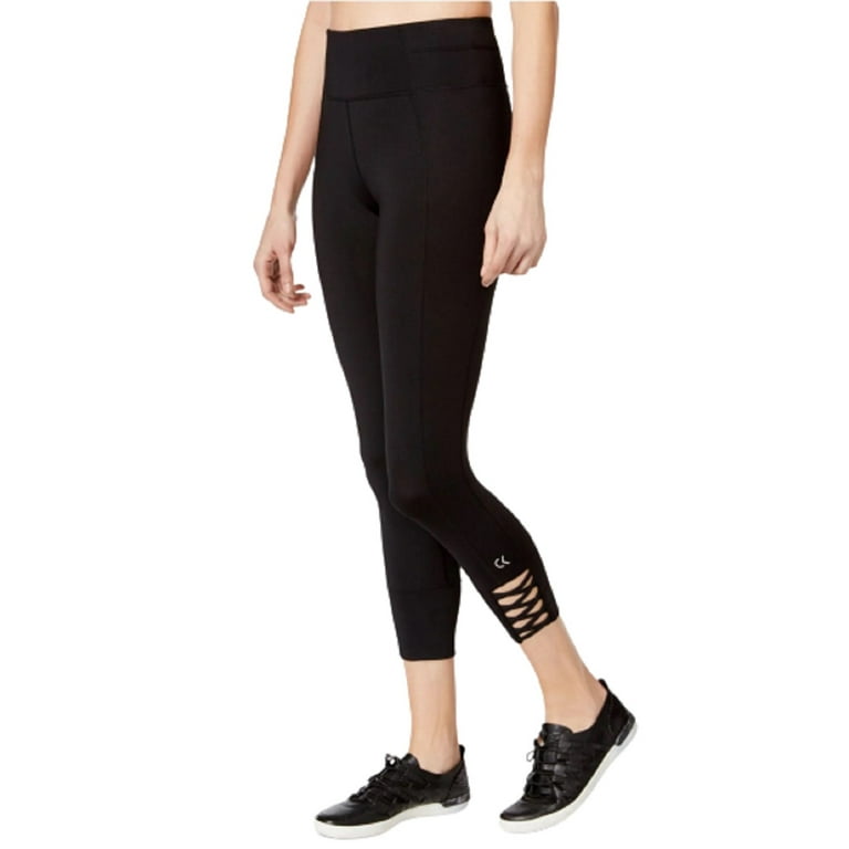 Calvin Klein Womens Performance Lattice Detail Cropped Leggings Walmart