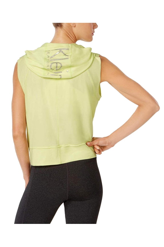 Womens Performance Logo Hooded Tank Top,Dandelion,S