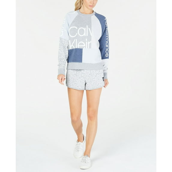 Calvin Klein Womens Performance Logo Print Shorts