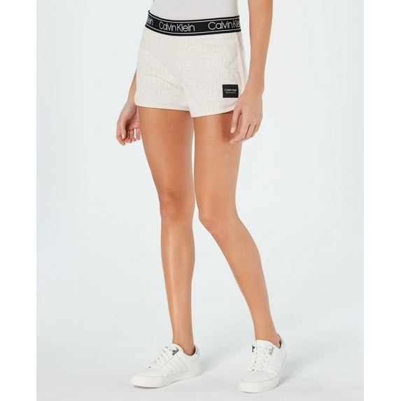 Calvin Klein Womens Performance Logo Print Shorts