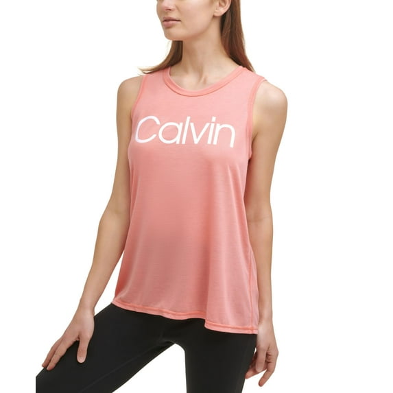 Calvin Klein Womens Performance Logo Racerback Tank Top