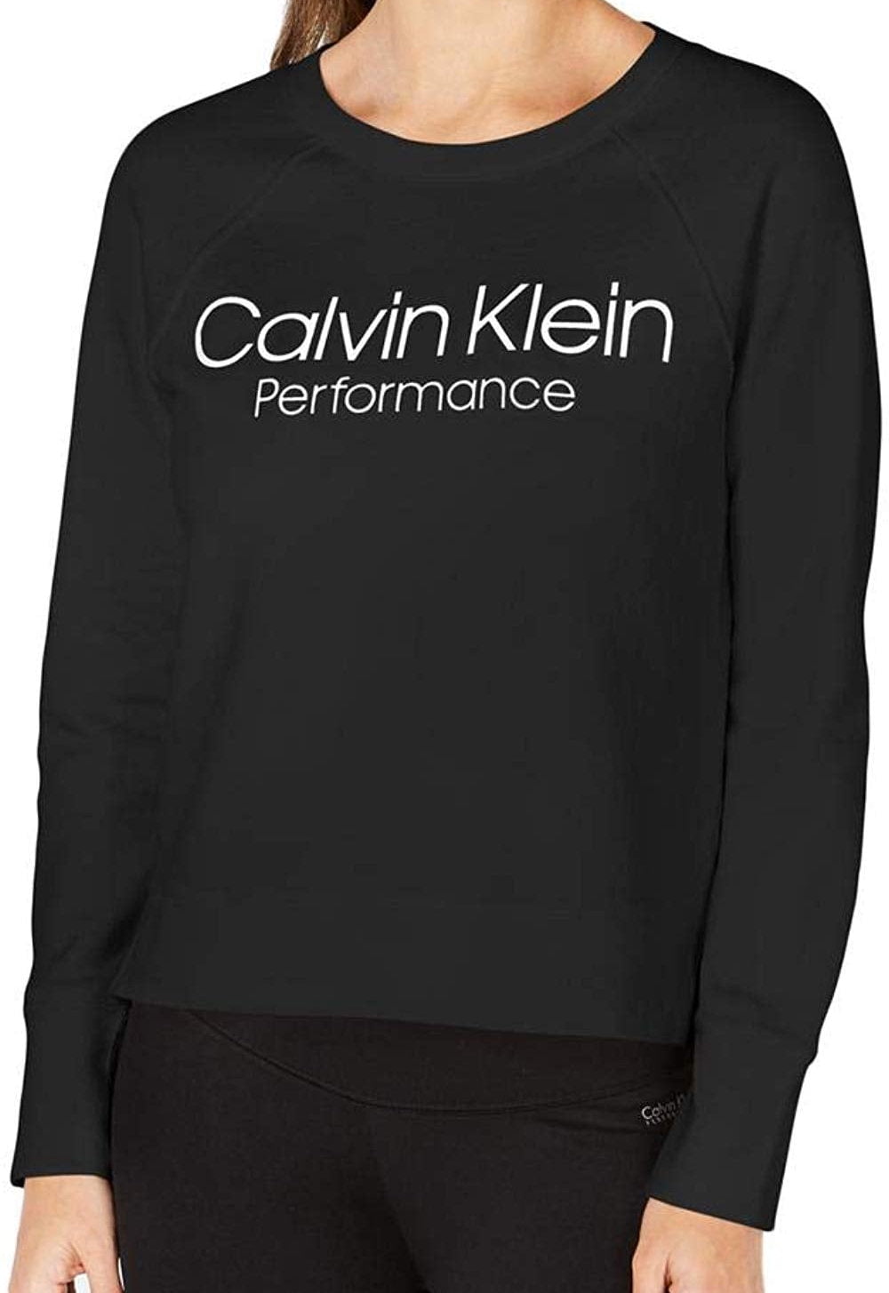 Calvin Klein Womens Performance Logo Sweatshirt Black XX Large Walmart