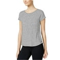 thumbnail image 1 of Calvin Klein Womens Performance Marled Keyhole Back Short Sleeve Top Lava RED Me, 1 of 1
