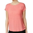 thumbnail image 1 of Calvin Klein Womens Performance Marled Keyhole Back Top,LAVA RED,Medium, 1 of 1