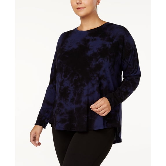 Calvin Klein Womens Performance Plus Size Tie-Dyed Top;3X