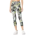 thumbnail image 1 of Calvin Klein Womens Performance Printed Cropped Leggings,Yellow/Multi, Small, 1 of 2
