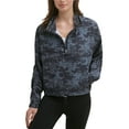thumbnail image 1 of Calvin Klein Womens Performance Printed Funnel-Collar Top, 1 of 1
