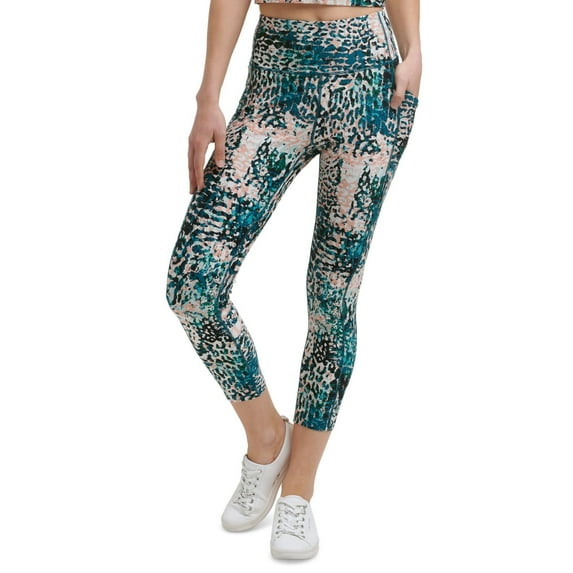 Calvin Klein Womens Performance Printed High-Waist 7/8 Length Leggings