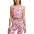 thumbnail image 1 of Calvin Klein Womens Performance Printed Racerback Cropped Tank Top, 1 of 1