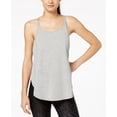 thumbnail image 1 of Calvin Klein Womens Performance Racerback Split-Hem Tank Top,Pearl Grey Heather,M, 1 of 2