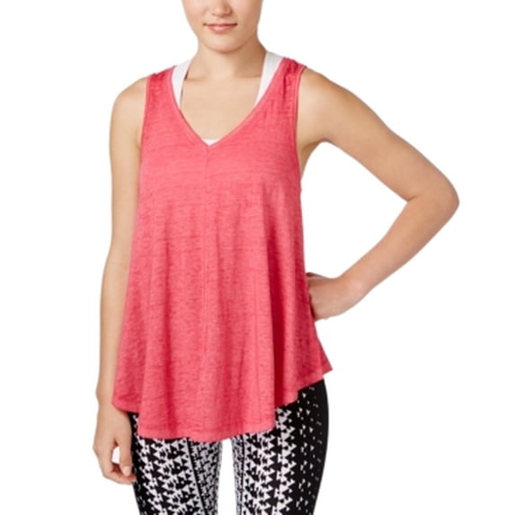 Calvin Klein Womens Performance Relaxed Icy Wash Tank Top,Carmine,Medium