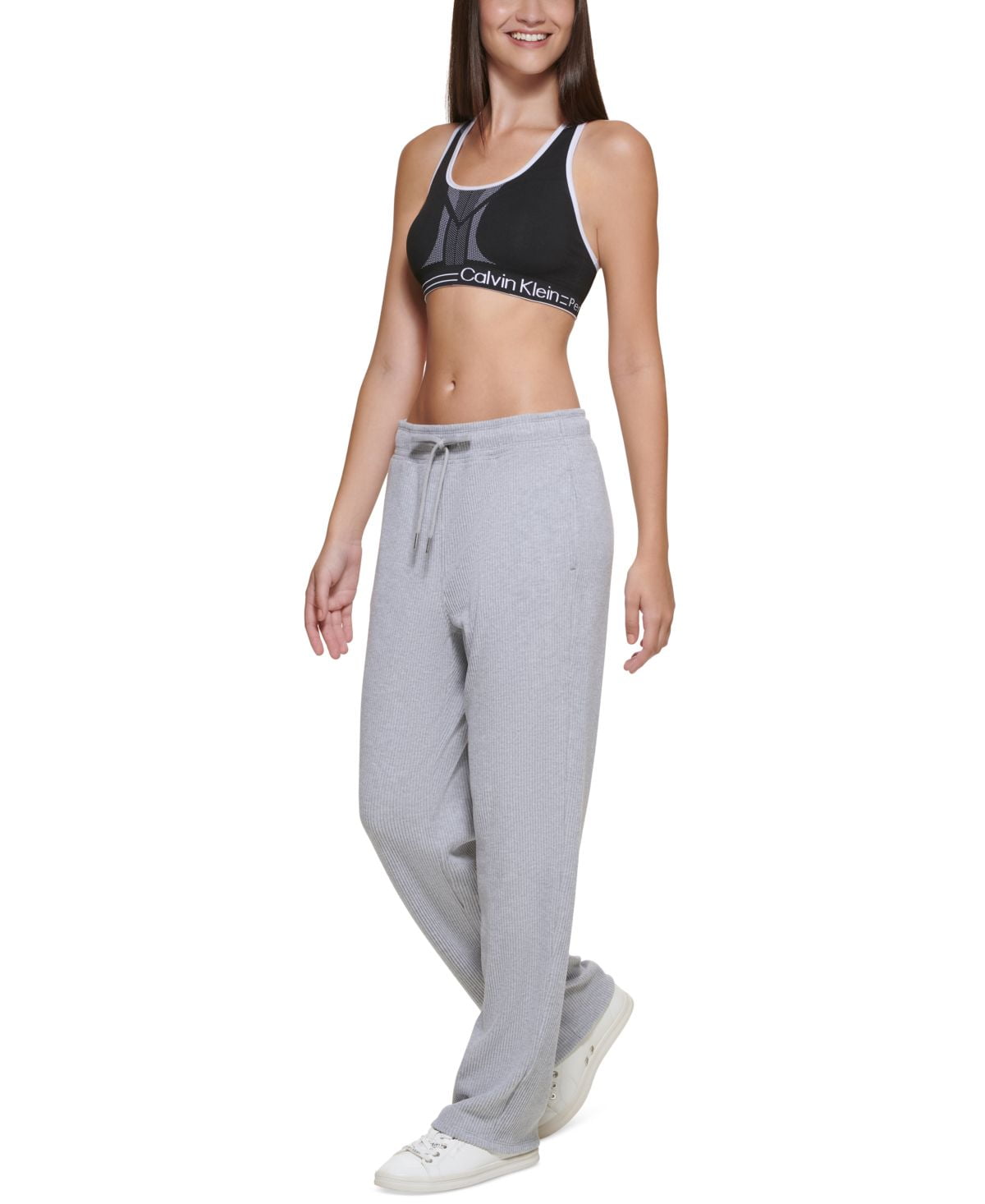 Calvin Klein Womens Performance Ribbed Track Pants Kuwait Ubuy - Main Image