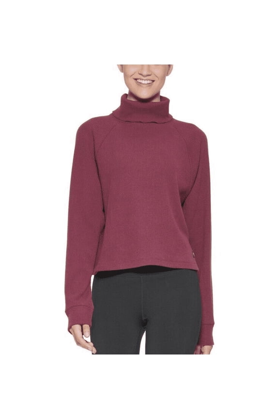 Womens Performance Ribbed Turtleneck Top purple Size XS MSRP $70