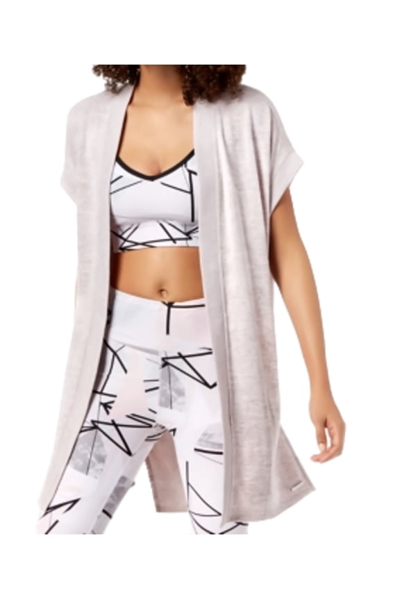 Womens Performance Seamed Open Front Cardigan