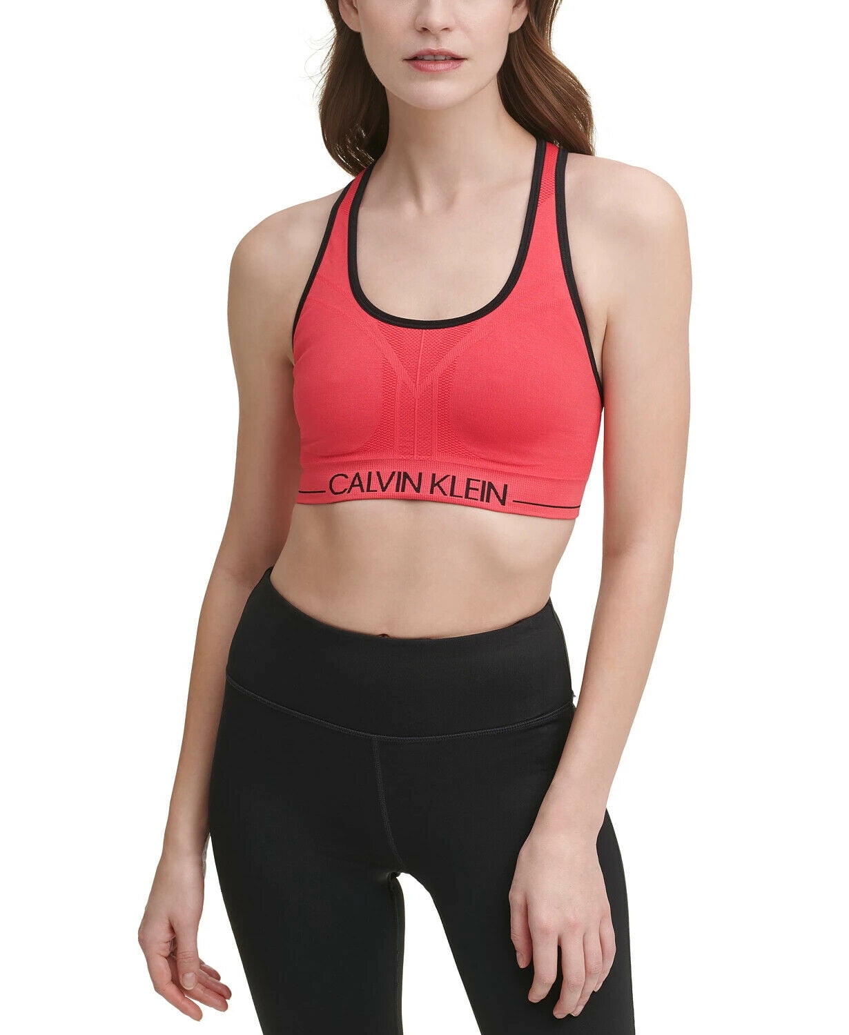 Calvin Klein Womens Performance Seamless Reversible Sports Bra 