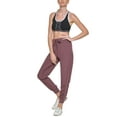 thumbnail image 1 of Calvin Klein Womens Performance Side-Ruched Shine-Blocked Jogger Pants, 1 of 1