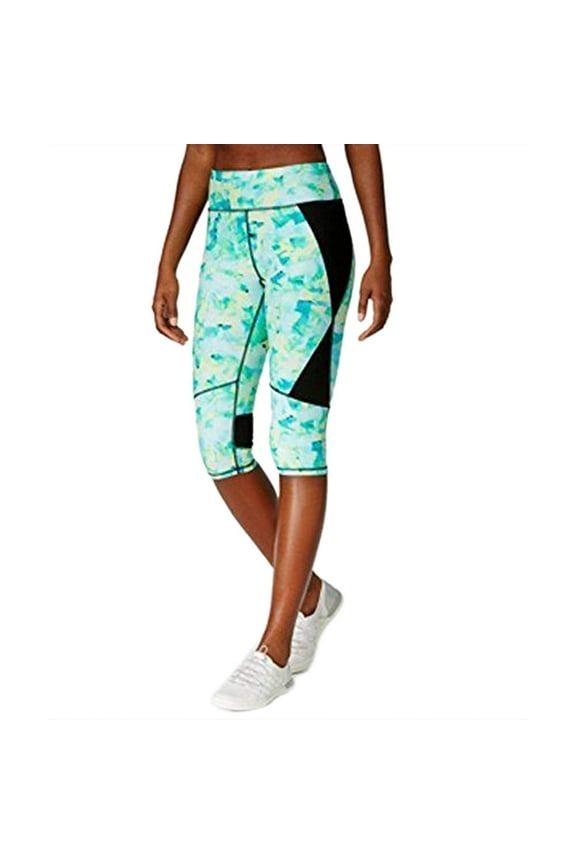 Womens Performance Space Dyed Capri Leggings;X-Small