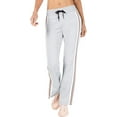 thumbnail image 1 of Calvin Klein Womens Performance Striped Slit Leg Pants,Gray,Large, 1 of 1