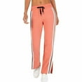 thumbnail image 1 of Calvin Klein Womens Performance Striped Slit-Leg Pants, Tea Rose, Small - NEW, 1 of 2