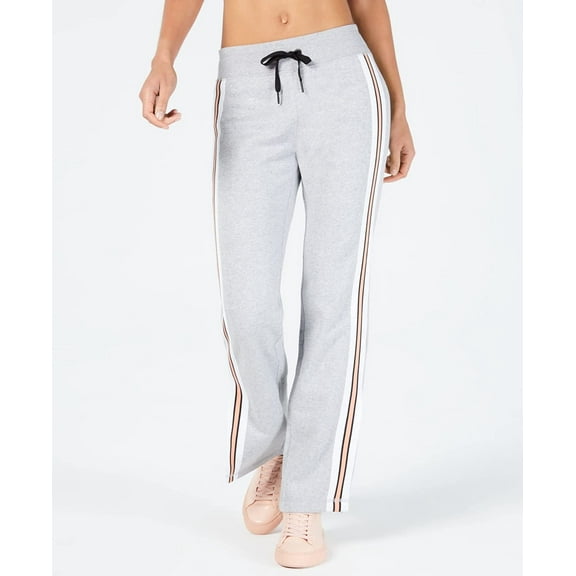 Calvin Klein Womens Performance Striped Slit Leg Pants