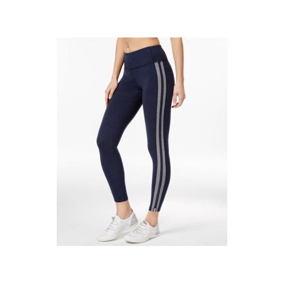 Calvin Klein Womens Performance Striped Zippered Yoga Leggings