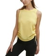 thumbnail image 1 of Calvin Klein Womens Performance Textured Ruched Side Tie Tank Top, 1 of 1