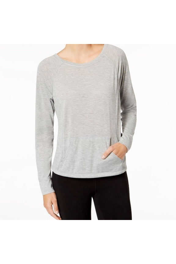 Womens Performance V Back Top Size-X-Large Color-Peral Grey Heather