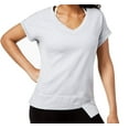 thumbnail image 1 of Calvin Klein Womens Performance V Neck Asymmetrical Hem Top, 1 of 1