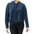 thumbnail image 1 of Calvin Klein Womens Performance Velour Cropped Hoodie, 1 of 2
