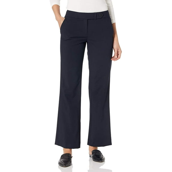 Calvin Klein Womens Petite Classic Fit Lux Pant 12 Petite Navy