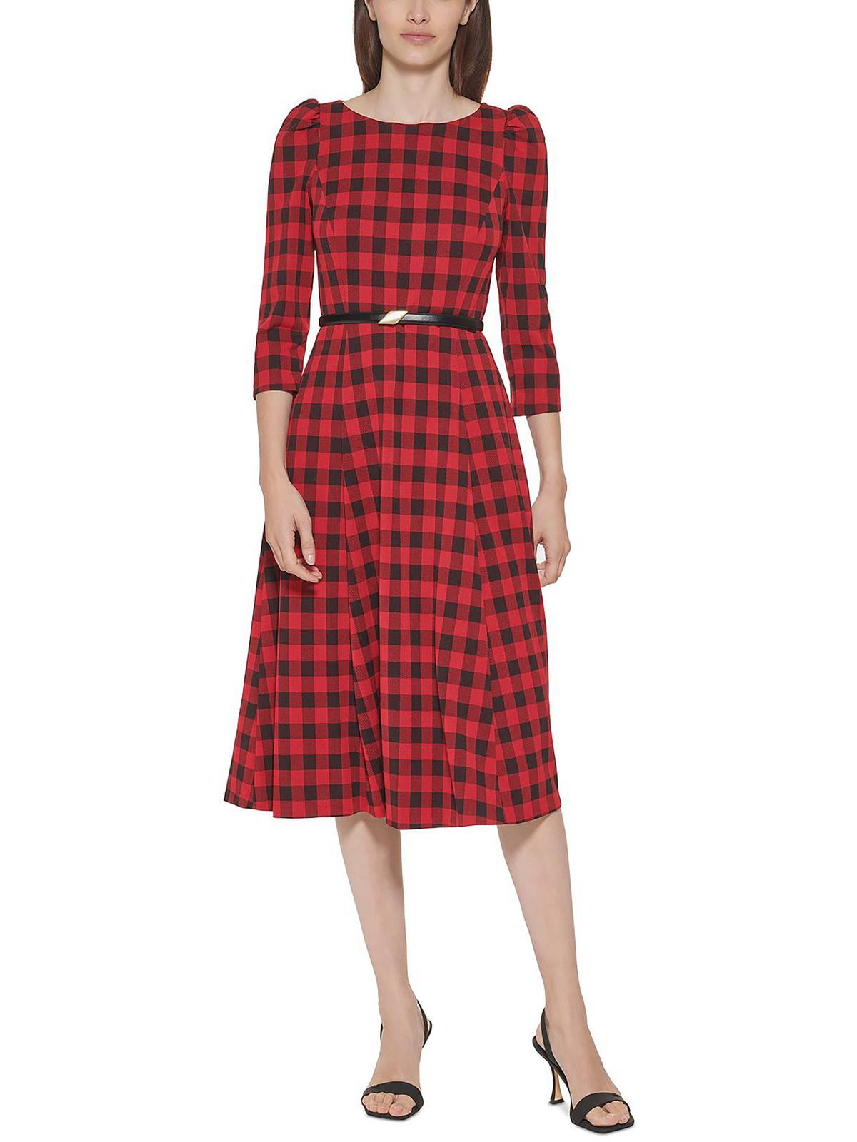 Calvin klein shop checkered dress