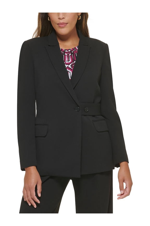 Womens Petites Suit Separate Double-Breasted Belted