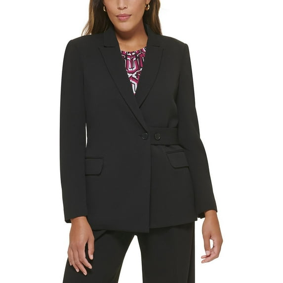 Calvin Klein Womens Petites Suit Separate Double-Breasted Belted