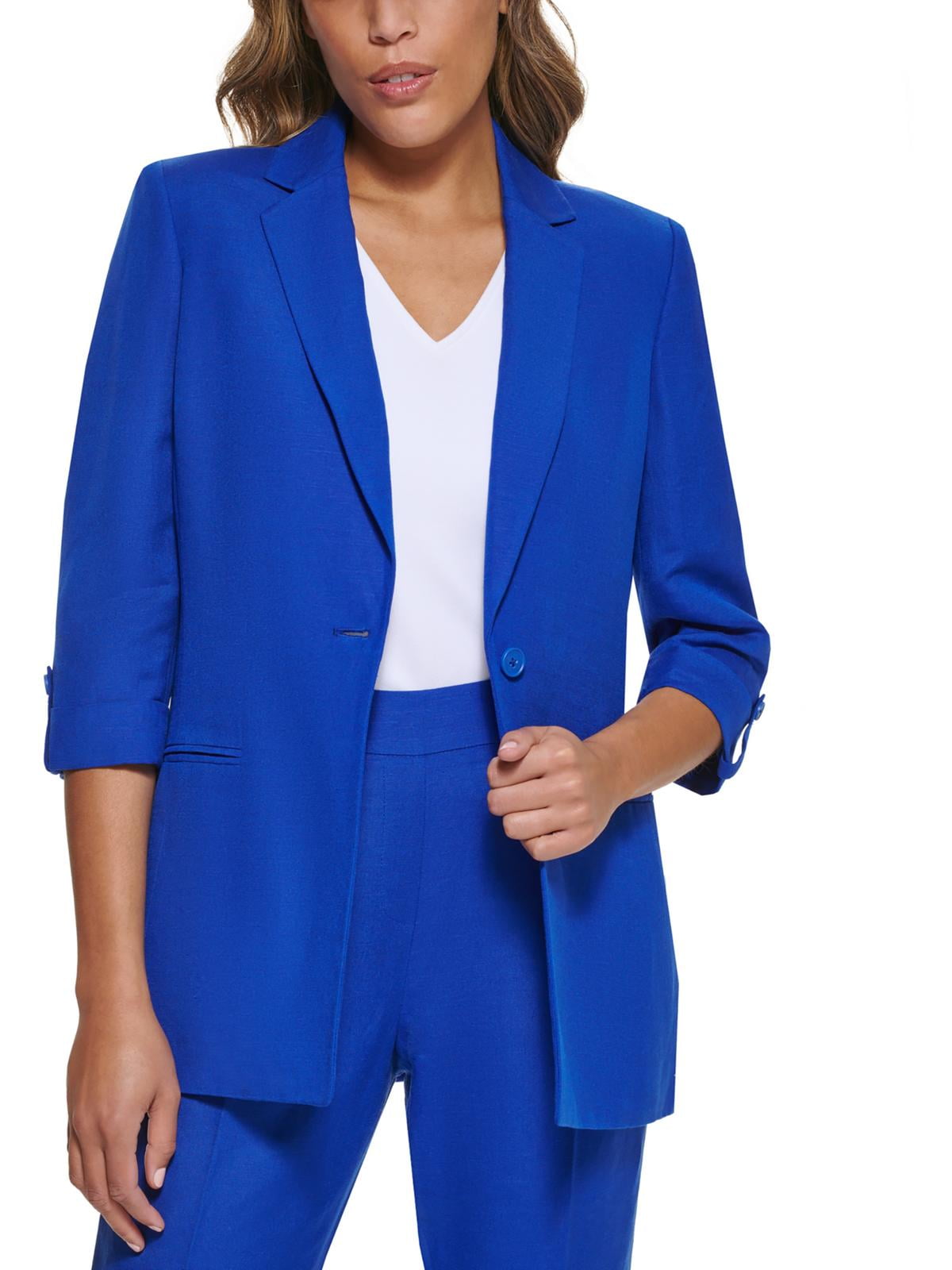 Calvin Klein Womens Petites Suit Separate Office Wear OneButton Blazer