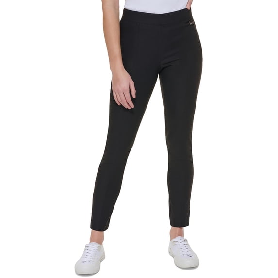 Calvin Klein Womens Pintuck Cotton Ankle Pants
