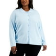thumbnail image 1 of Calvin Klein Plus Size Collared Cardigan Cool 0X, 1 of 2