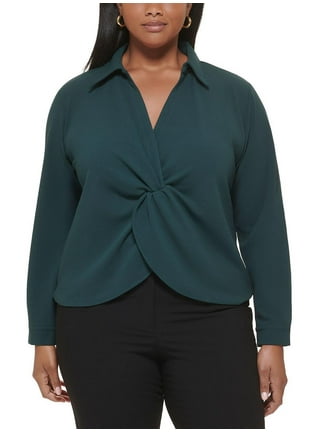 Calvin klein best sale plus size blouses