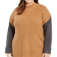 thumbnail image 1 of Calvin Klein Womens 3-Tone Pullover Sweater, Multicoloured, Plus Size, 2X, 1 of 3
