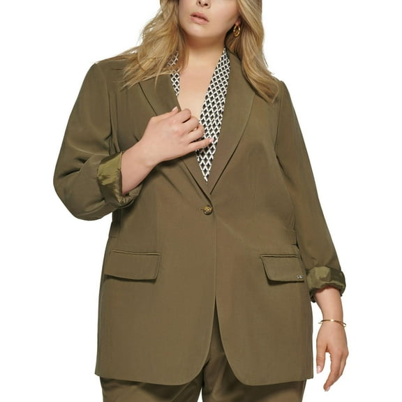 Calvin Klein Plus Size Elastic Back Jacket Caper 16W