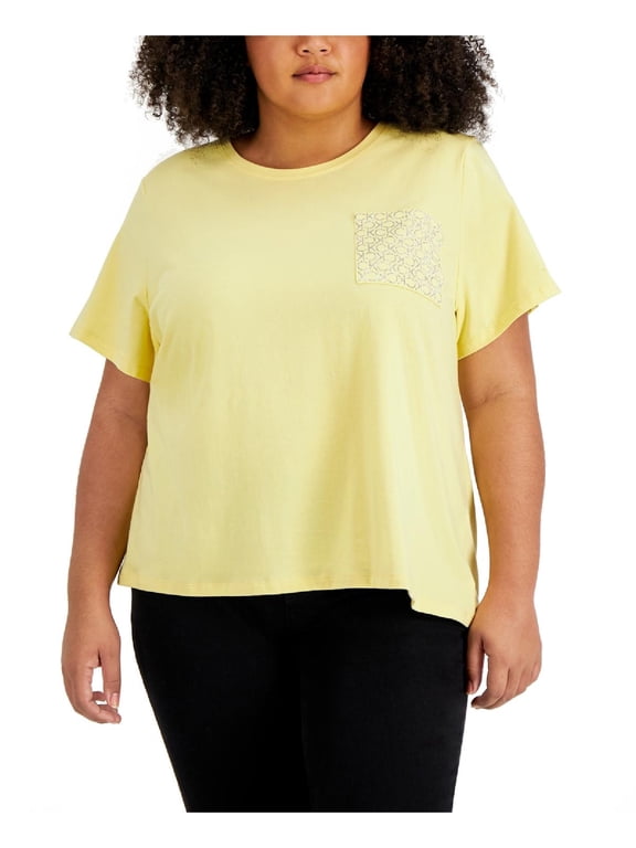 Womens Plus Embellished Logo T-Shirt