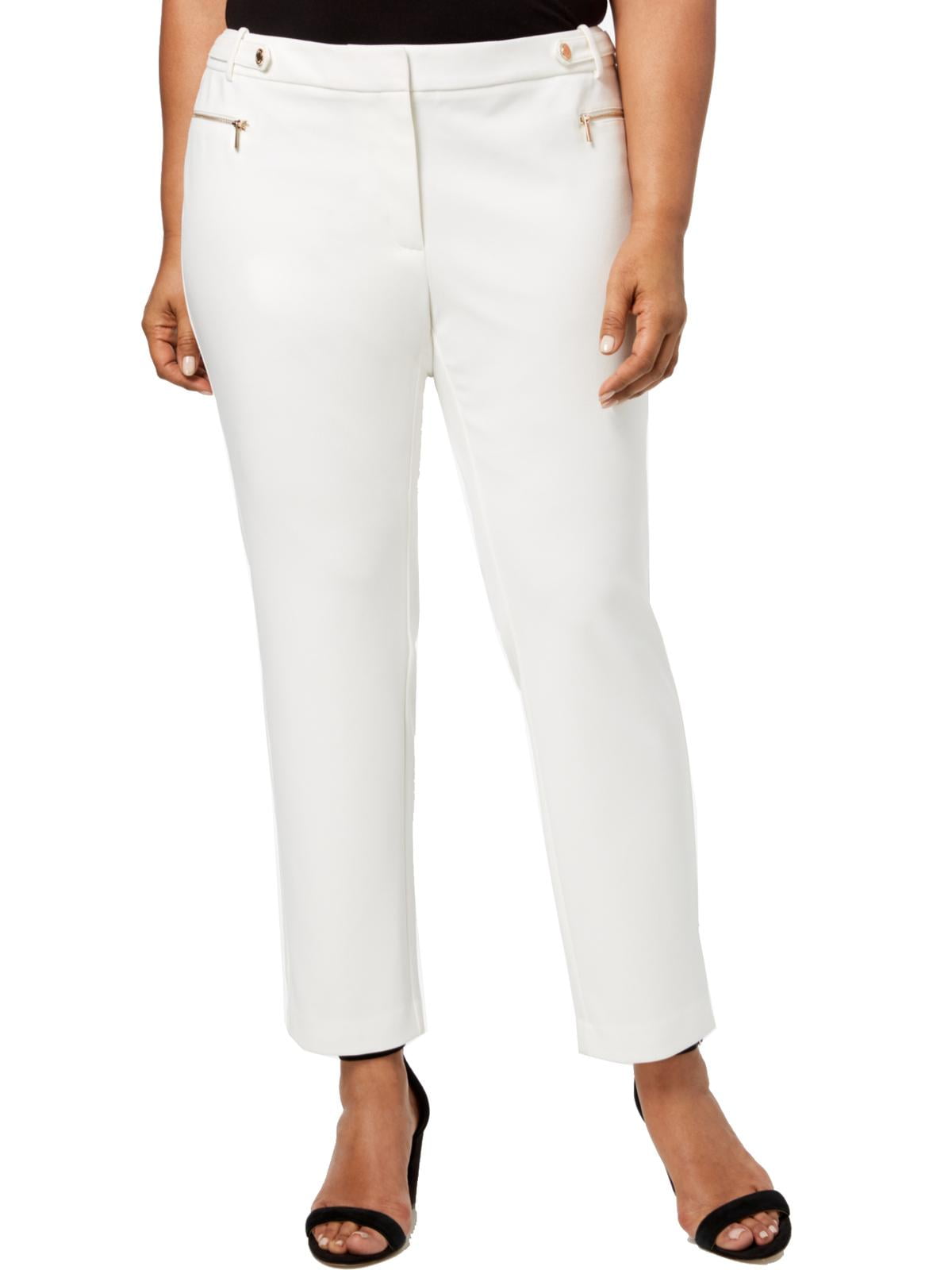 Calvin Klein Brandclub Calvin Klein Womens Plus High Rise Ankle Straight Leg Pants