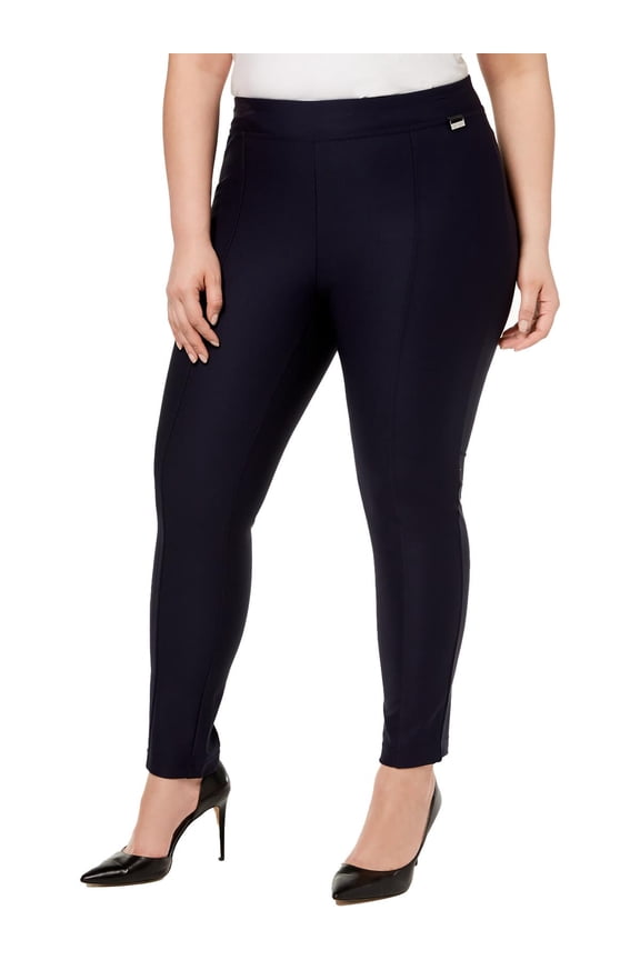 Womens Plus High Rise Logo Skinny Pants
