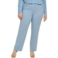 thumbnail image 1 of Calvin Klein Womens Plus High Rise Solid Straight Leg Pants, 1 of 2