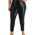 thumbnail image 1 of Calvin Klein Womens Faux Leather Stretch Casual Leggings, Black, Plus Size, 3X, 1 of 1