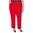 thumbnail image 1 of Calvin Klein Womens Mid Rise Straight Leg Casual Trouser Pants, Red, Plus Size, 22W, 1 of 4