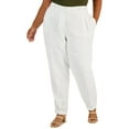 thumbnail image 1 of Calvin Klein Womens Plus Pleat Front Wear To Work Ankle Pants, 1 of 2