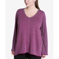 thumbnail image 1 of Calvin Klein Womens Plus Size Cotton V Neck Top, 1 of 1